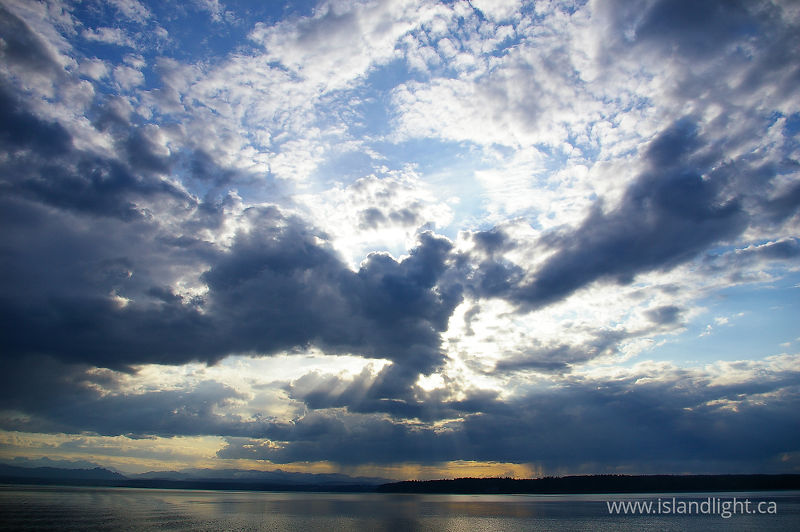 Sunburst Over Quadra Island - Sutil Channel Skyscape photo