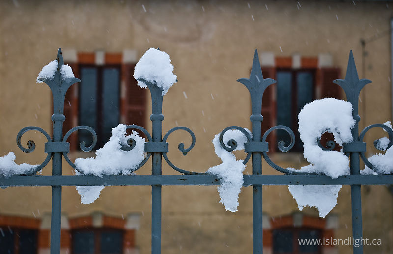 Snow on Fence -  Fence photo