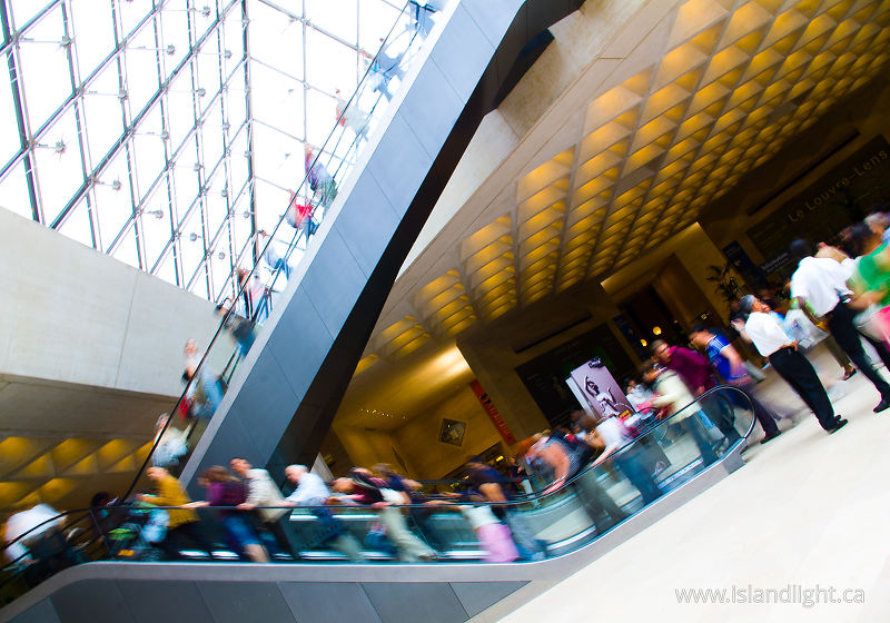 Louvre Escalator -   photo