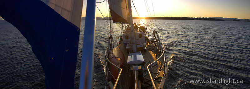Sailboat Panorama - Salish Sea Sailing photo