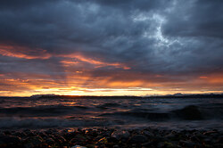 Stormy Sunset at Smelt Bay 4 - Cortes Island  photo