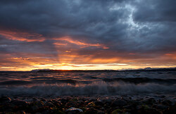 Stormy Sunset at Smelt Bay 5 - Cortes Island  photo