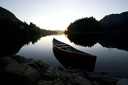 Port Neville Evening -  Canoe photo