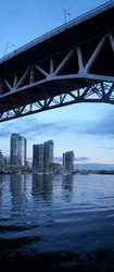 Granville Bridge panorama - Bridge photo from False Creek Vancouver BC, Canada