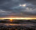 Sun on a Stormy Day - Landscape  photo from  Cortes Island British Columbia, Canada