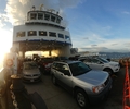 Arriving on the Cortes ferry - Seascape  photo from  Cortes Island British Columbia, Canada